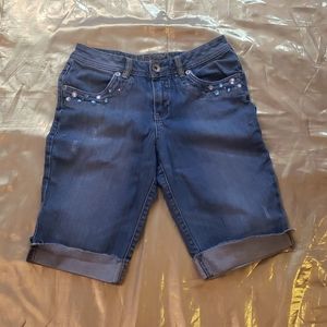 Roxy Hunter Girls Jean Long Shorts/ Capri Sz 14